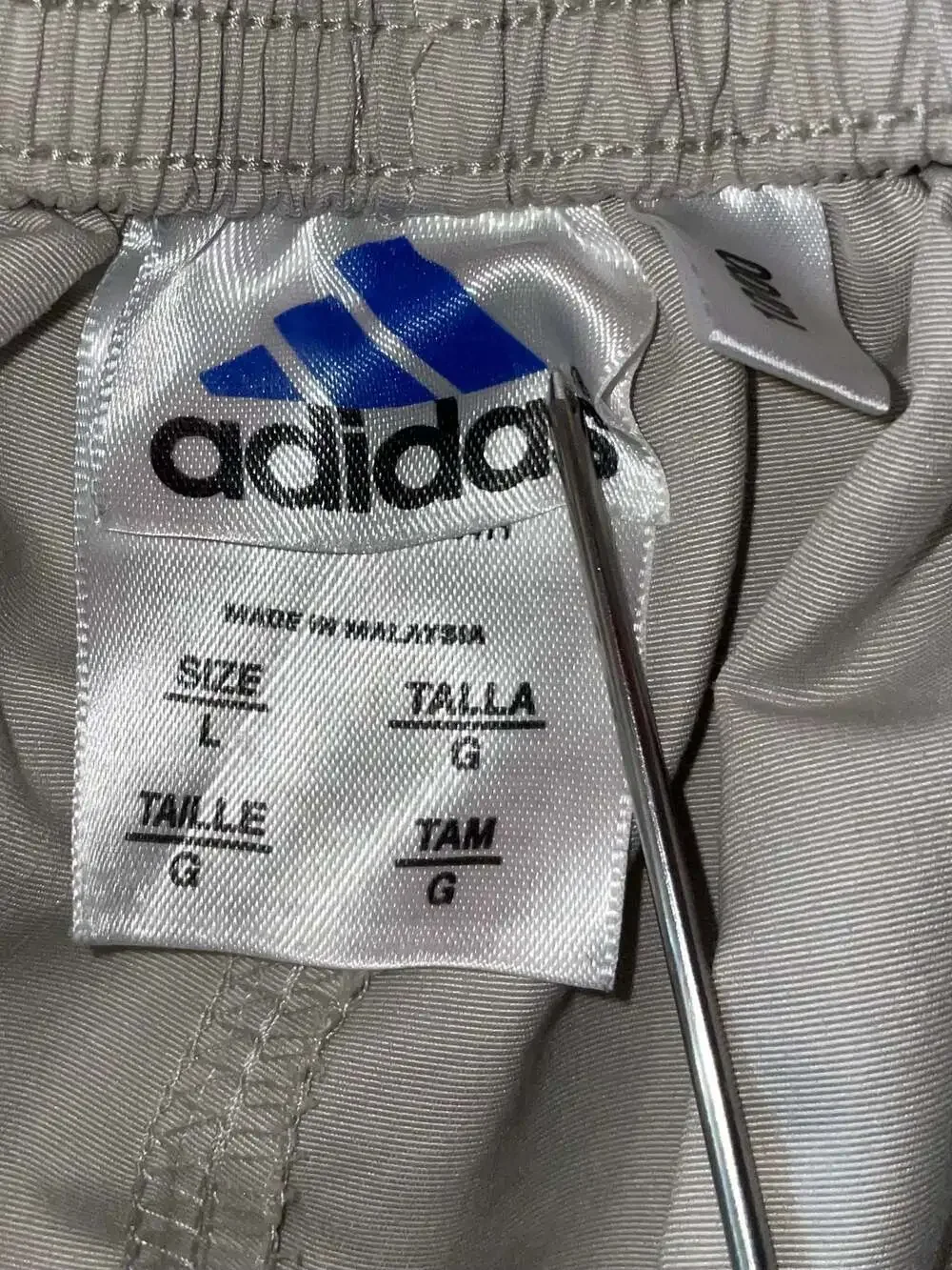 Adidas Basketball Crown Snap Away Track Pants L Y2K Blokecore Gray